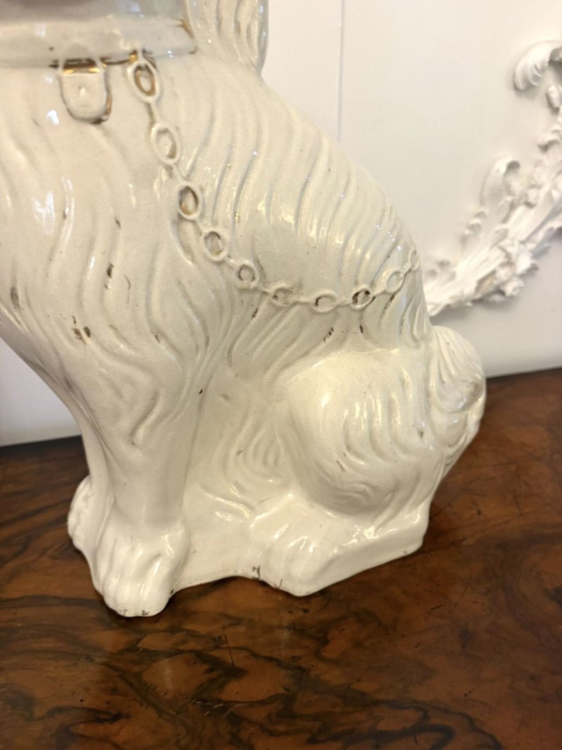 Large Pair of Antique Victorian Quality Staffordshire Dogs